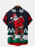 Men's Christmas Funny Graphic Short Sleeve Hawaiian Shirt